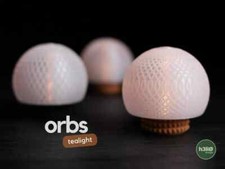 Set Of 3 Modern Orb Tea Light
