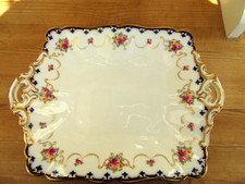Vintage  Cauldon Handled Gilded Plate, Handpainted, Sold in Harrods, VGC