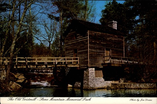 Old grist mill stone - grist,
