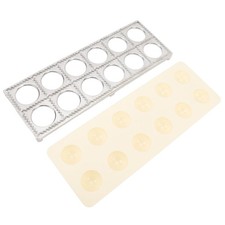 Ravioli Press Maker Aluminum Alloy Plastic Dumpling Making Tool With Wood