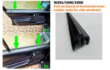 Set (4x) Sealing Window Bay Inner Fits Mercedes W201 190E 190D