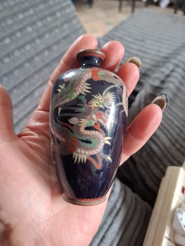 Japanese cloisonné dark blue - cloisonné,