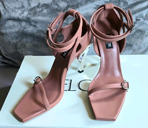 Leather heels tan size - leather,