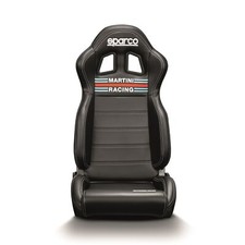 Sparco R100 Martini Racing Car Seat, Black Faux Leather Adjustable Lightweight