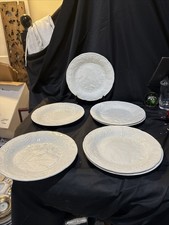 Burleigh Davenport Strawberry Grape Set7 Dinner Plates 9 7/8 In