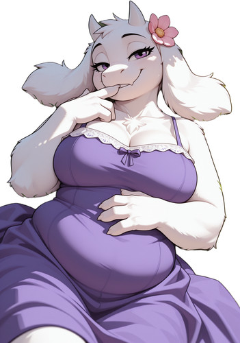 Toriel furry seductive smile - seductive,
