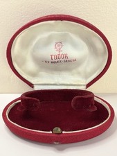 TUDOR Ladies Vintage Watch Clam Shell Presentation Box Red and Gold