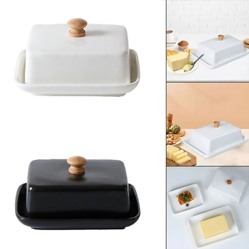 Mini ceramic butter dish with - butter,