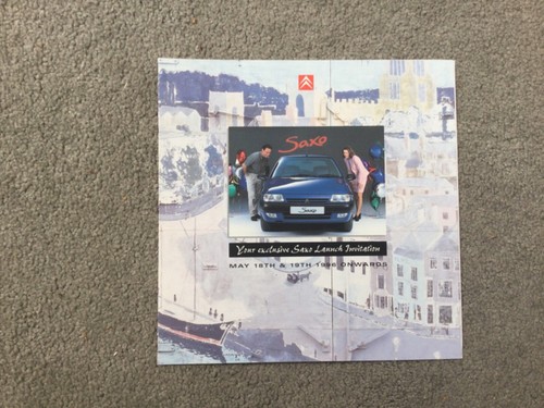 Citroen saxo launch invitation - saxo,