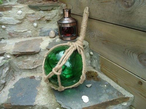 Very large green glass - glass, fishing