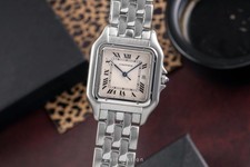 Cartier Panthere Jumbo Steel Quartz Silver Roman Dial Ref. W25032P5