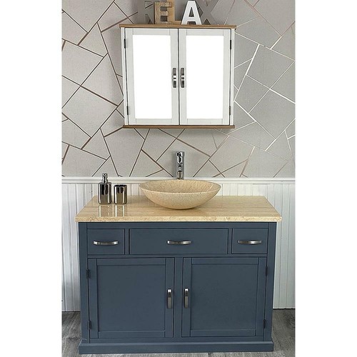 Bathroom vanity grey painted - grey,