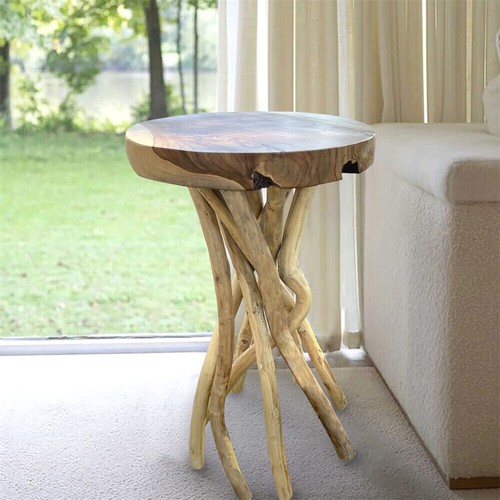 Teak wood branch - wood, end