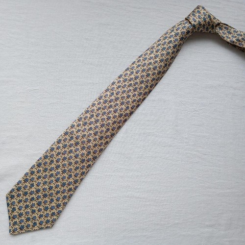 Hermes tie beige with blue - beige,