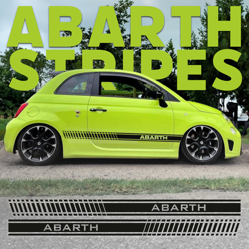 Black side stripes for fiat - black,