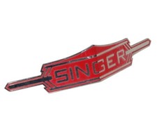 Singer Badge Decal Steel Red