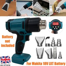 Cordless Heat Gun for Makita 18V Battery Hot Air Gun w/ 8 Nozzle 4-Temp Setting