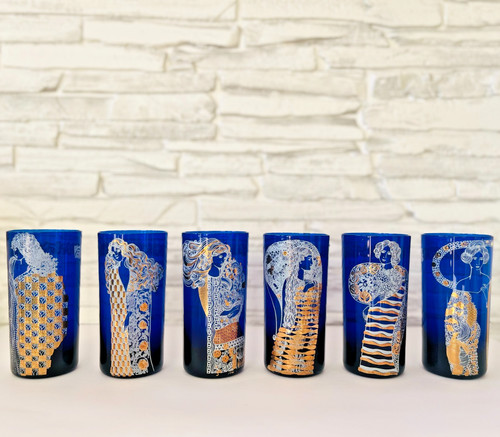 Art nouveau glassware klimt - art,