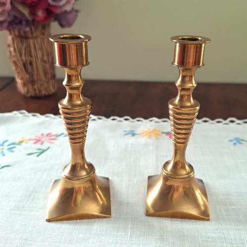Vintage solid brass pair - vintage,