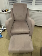 Mamas and Papas Bowdon Nursing Chair And Footstool Set Used Good Condition Pink