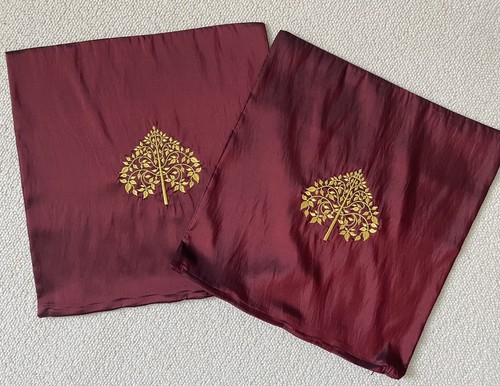 Two thai silk mix - silk, maroon