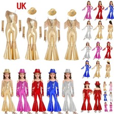 UK Girls Metallic Disco Dance