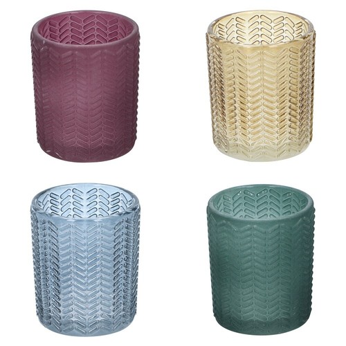 Glass tea light candle holders - glass,