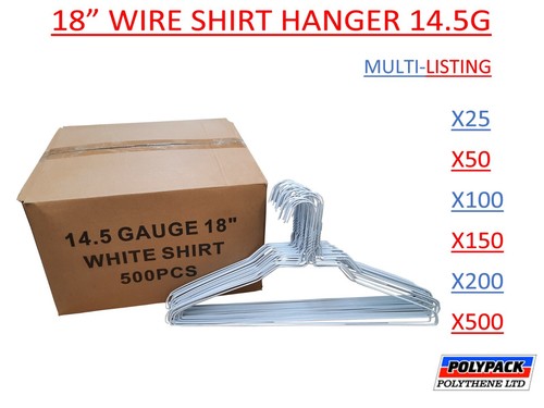White metal wire plain hangers - white,