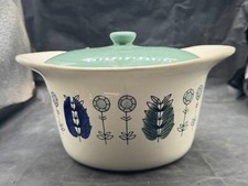 VINTAGE MCM EGERSUND NORWAY CERAMIC BOWL WITH LID CASSEROLE DISH