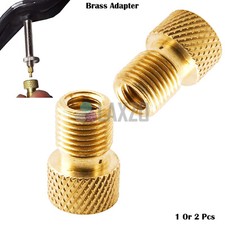 Brass Adaptor Schrader To Presta Bicycle Valve Converter Bike Pump Connector