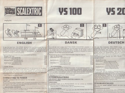 Scalextric 1970 ins 192 - scalextric,