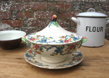 1930 Large Royal Cauldron Victoria Soup Tureen Antique Vintage