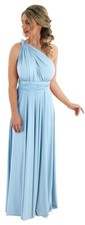 Multiway wrap dress for bridesmaids or formal events with free matching tie set.