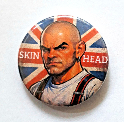 25mm badge skinhead on - of,