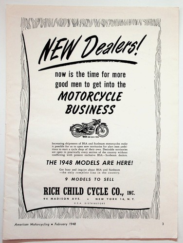Bsa sunbeam motorcycle - bsa,