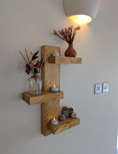 Wooden display shelf hand - wooden,