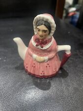 Vintage Artone Miniature Hand Painted Tea Pot - Lady in Pink