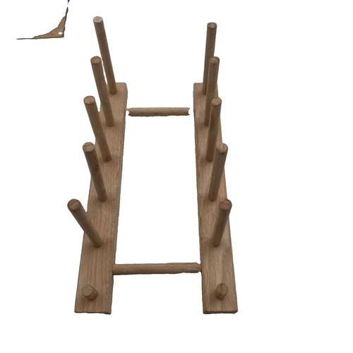 Wooden dish stand glass plate - wooden,