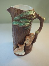 FAUNA ROYAL HORNSEA Pottery JUG Vintage Fawn & Squirrel SAN15