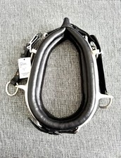 Horse Driving Collar 12” Black Leather Set – With Hames & Leather Trace Carriers