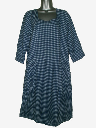 Sahara blue gingham - check, midi