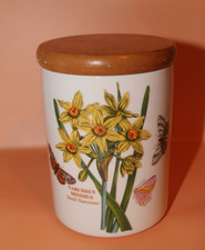 Portmeirion - Botanic Garden - 5 1/2 Inch Lidded Storage Jar - Small Narcissus