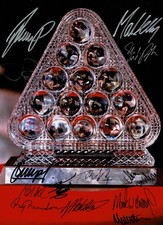 Snooker Masters 'Paul Hunter Trophy' Signed by 13 Winners inc Trump, Ding + COA