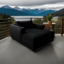 Sale! Black Velvet Cinema Chaise Sofa Lounge Seat. Colours Optional! New