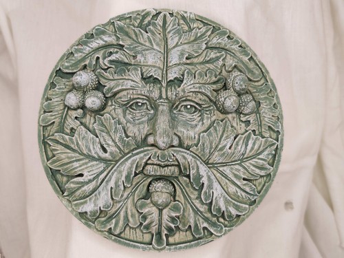 Green man stone wall - man,