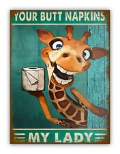 Funny Giraffe " Butt Napkins "