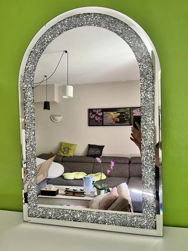 Large gorgeous silver mirror - silver,
