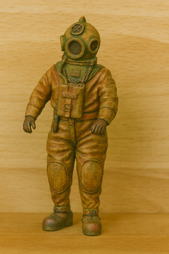 Unpainted model figure diver - figure,