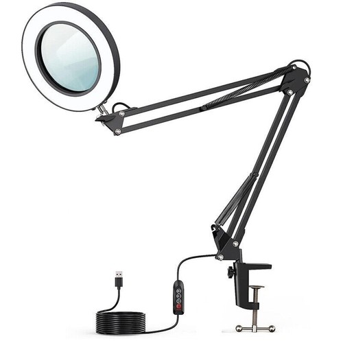 10x led magnifier glass desk - 10x,