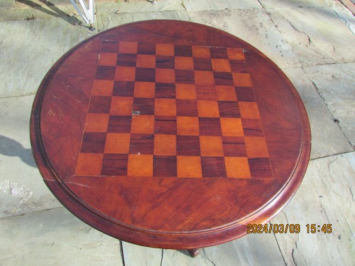 Antique mahogany chess board - antique,